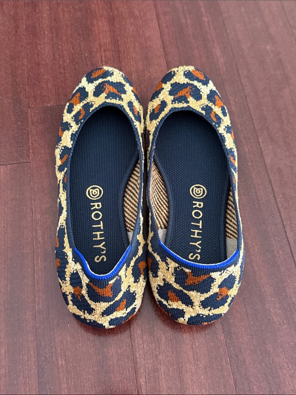 Rothy's Women's Leopard Knit Flats - Navy, Tan & Brown